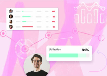 Project control and monitoring elements, including resource utilization and project progress