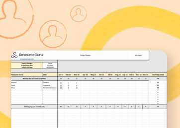 Resource capacity planning template in Google Sheets