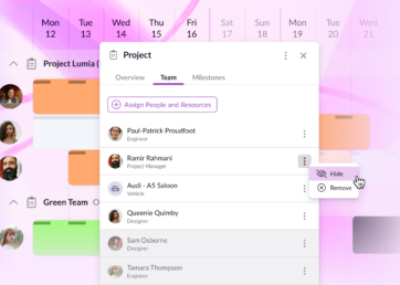 Project teams on Resource Guru - illustration.