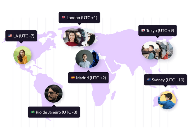Manage an international team